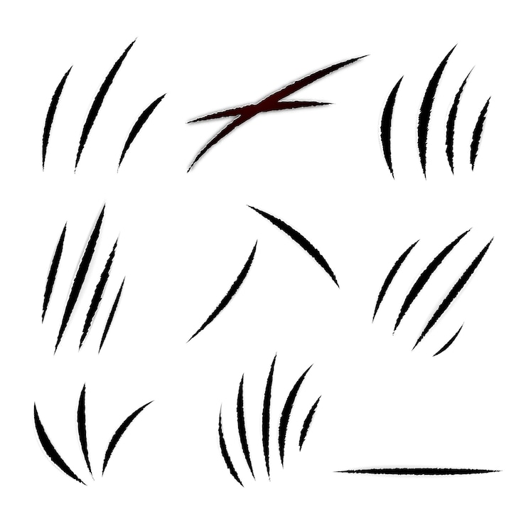 Vecteur gratuit texture de rayures noires sur fond blanc ensemble réaliste illustration vectorielle isolée