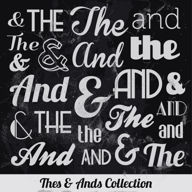Vecteur gratuit th &amp; ands collection