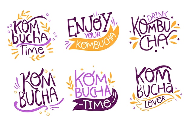 Thé Kombucha - Collection De Lettrage