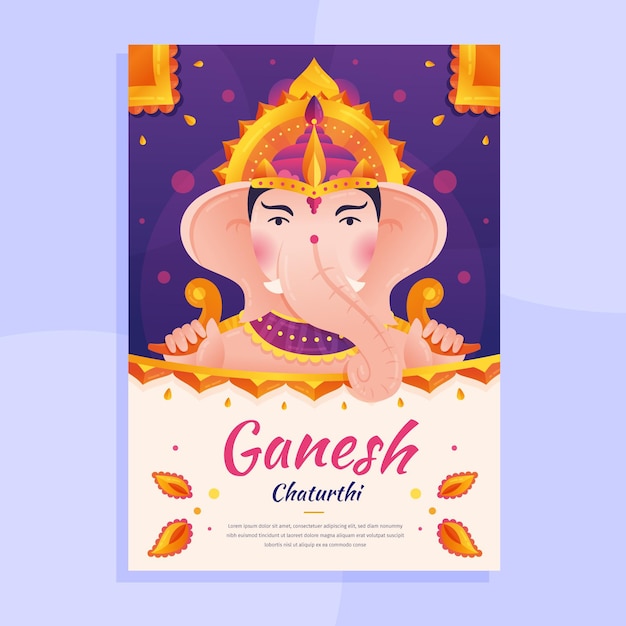 Thème De L'affiche Ganesh Chaturthi