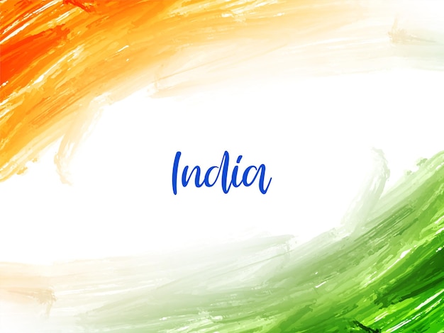 Vecteur gratuit thème du drapeau indien 26 janvier journée de la république aquarelle texture de fond