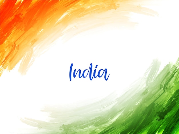 Vecteur gratuit thème du drapeau indien 26 janvier journée de la république aquarelle texture de fond