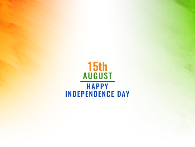 Thème Du Drapeau Indien Tricolore Fond Aquarelle De La Fête De L'indépendance