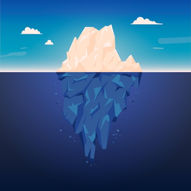 Vecteur gratuit thème d'illustration iceberg