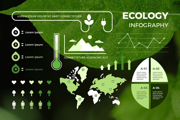 Thème infographique de l'écologie