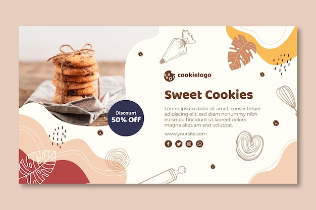 Thème De Modèle De Bannière De Cookies