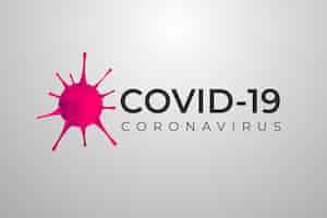 Vecteur gratuit thème de modèle de logo de coronavirus