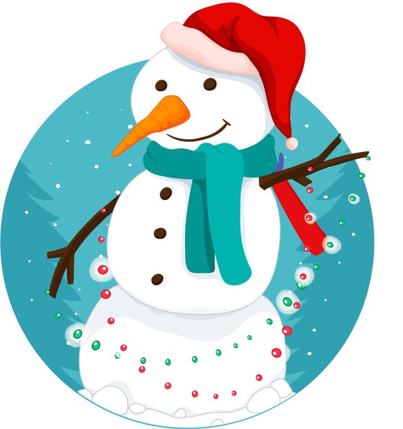 Thème de Noël avec bonhomme de neige