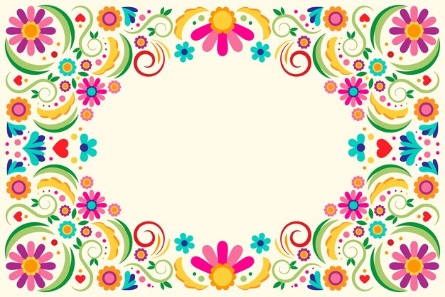 Thème de papier peint mexicain multicolore