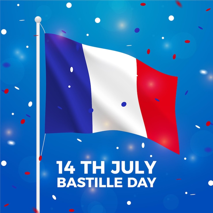 Vecteur gratuit thème réaliste de la journée bastille