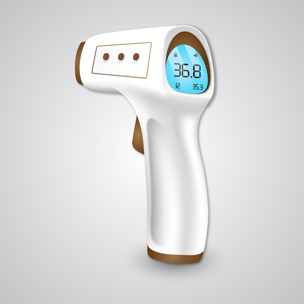 Thermomètre infrarouge sans contact réaliste