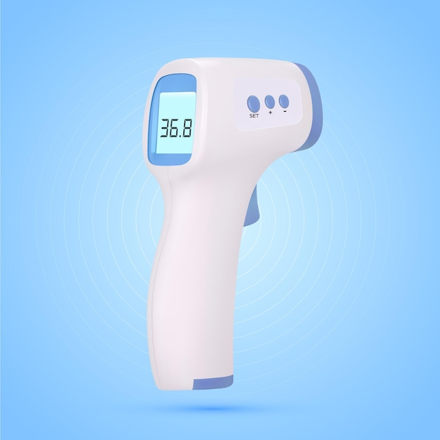 Thermomètre infrarouge sans contact réaliste