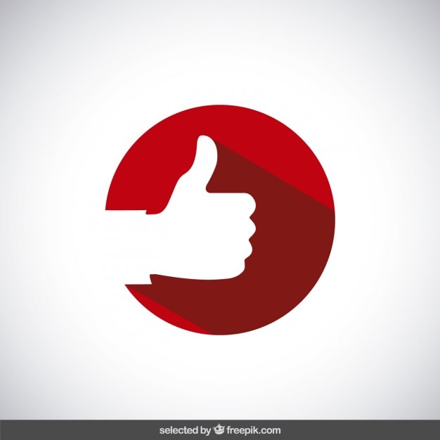 Thumb up sur le cercle rouge