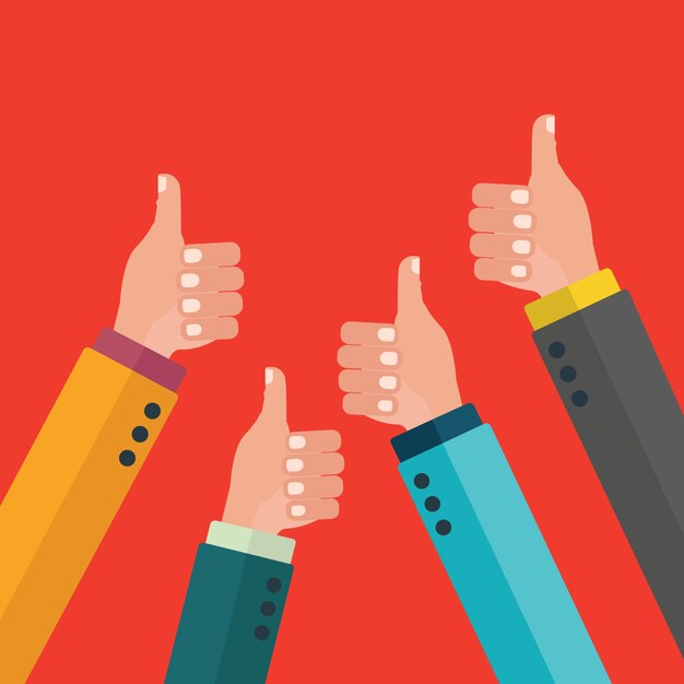 Thumbs up design fond