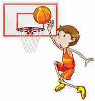 Vecteur gratuit tir, basketball, cerceau