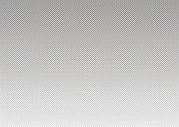 Vecteur gratuit tones d'écran vectoriel monochrome sans couture isolées sur un fond blanc répétitives horizontalement