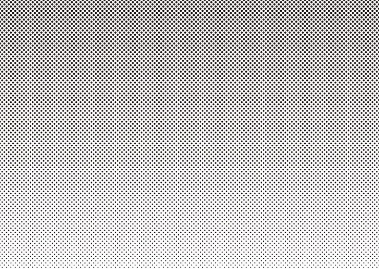 Vecteur gratuit tones d'écran vectoriel monochrome sans couture isolées sur un fond blanc répétitives horizontalement