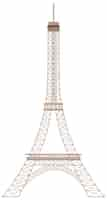 Vecteur gratuit tour eiffel paris landmark sur fond blanc