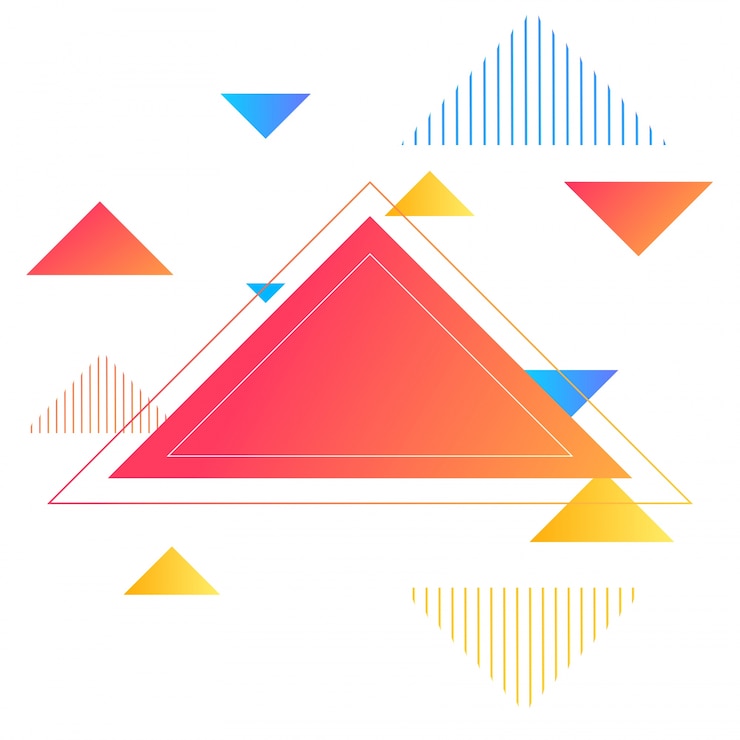 Vecteur gratuit triangles brillants, fond abstrait pour la brochure, la conception de prospectus ou de présentations, illustration vectorielle.