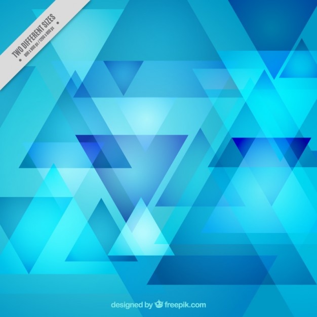 Vecteur gratuit triangles de fond bleu
