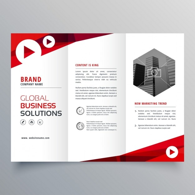 Vecteur gratuit trifold business modèle de brochure d'affaires pour votre marque