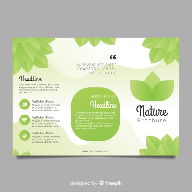 Vecteur gratuit trifold nature flyer