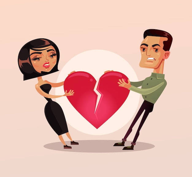 Triste Couple Malheureux Homme Et Femme Femme Et Mari Se Querelle De Caractere Et Tirant Sur Le Cœur Et A Rompu La Relation Dessin Anime Plat Vecteur Premium Triste Couple Malheureux Homme Et Femme Femme Et Mari Se Querelle De Caractere Et Tirant Sur Le Cœur Et A Rompu La Relation Dessin Anime Plat Vecteur Premium