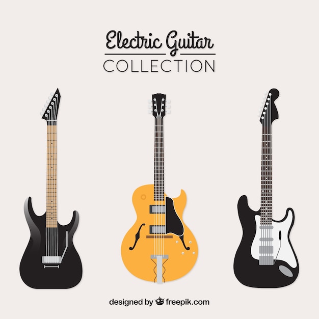 Trois guitares électriques fantastiques