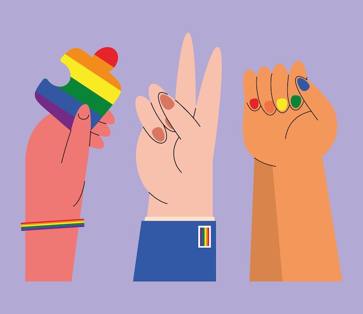 Vecteur gratuit trois icônes de jeu de diversité et d'inclusion