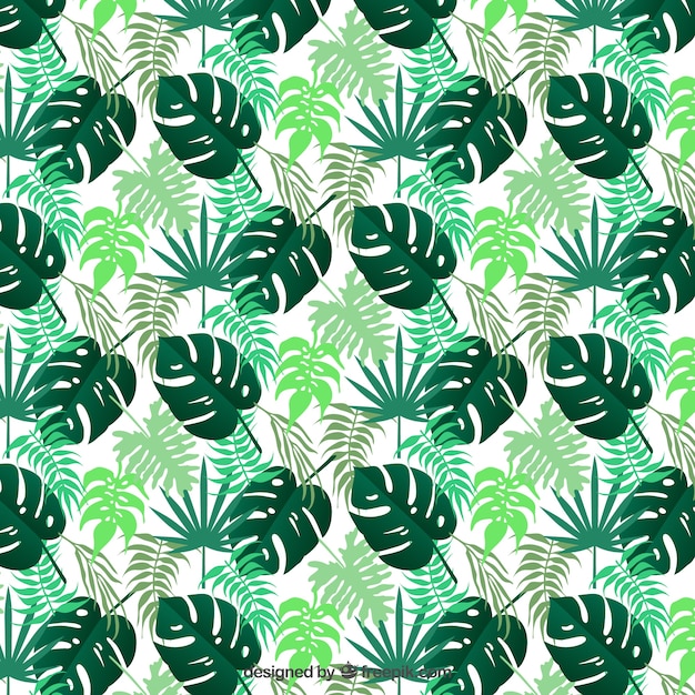 Vecteur gratuit tropical leaves pattern