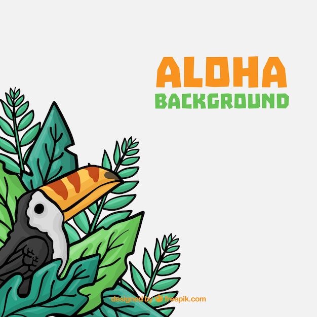 Tropical Tucano Aloha Background