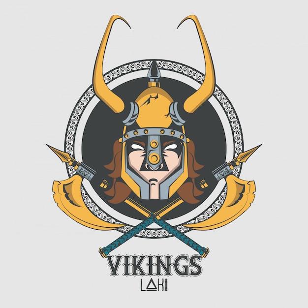 Vecteur gratuit tshirt vikings warriors imprimé