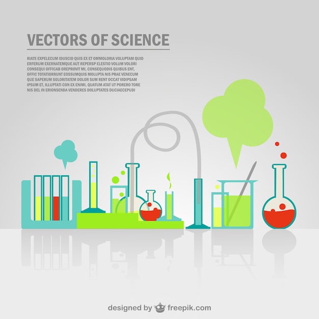 Vecteur gratuit tubes scientifiques établies expérience fond