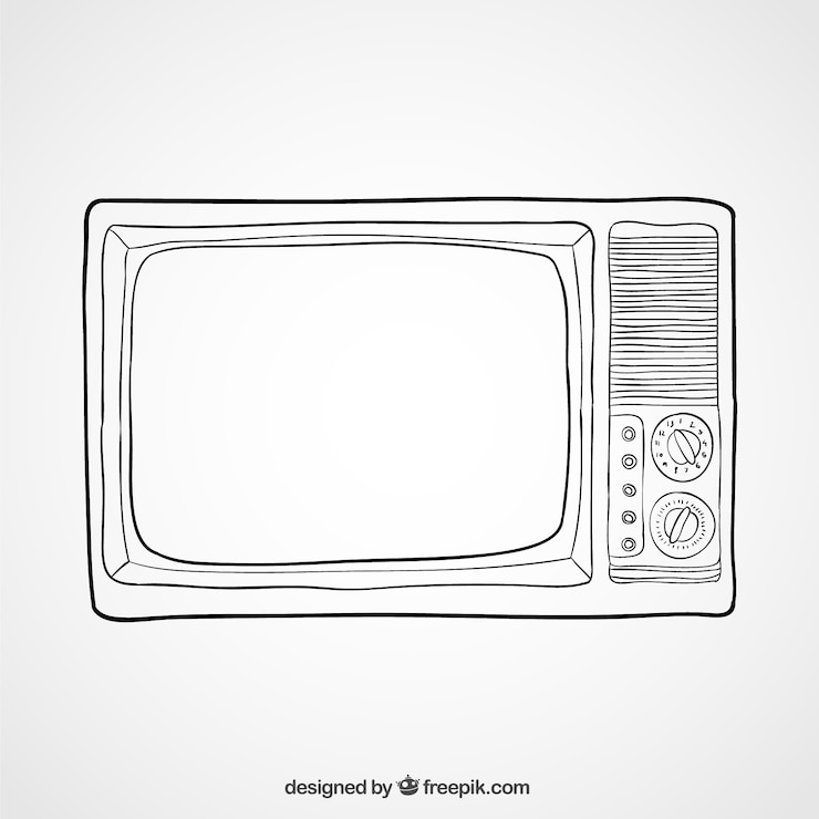 Vecteur gratuit tv illustration