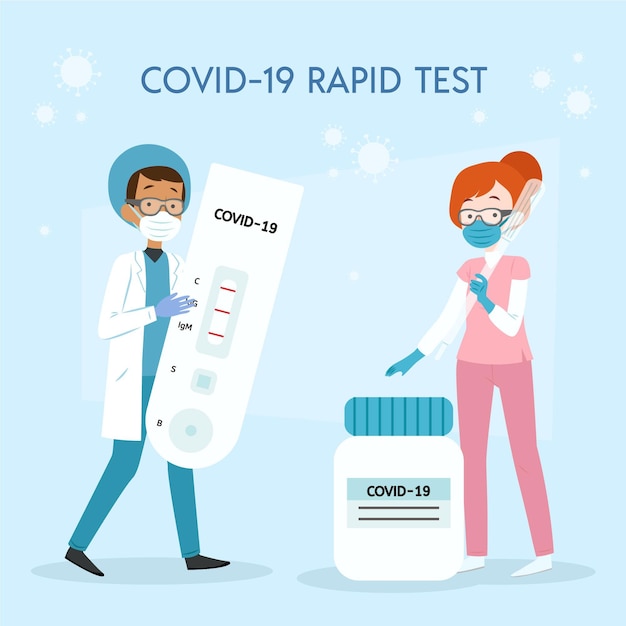 Type de concept de test de coronavirus