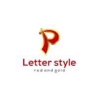Vecteur gratuit type de logo de la lettre initiale p avec dessin pour le logo de la société et de l'entreprise