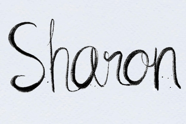 Typographie De Police Sharon Dessinée à La Main Vectorielle