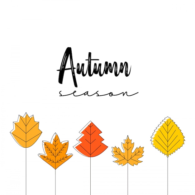 Typographie De La Saison D'automne