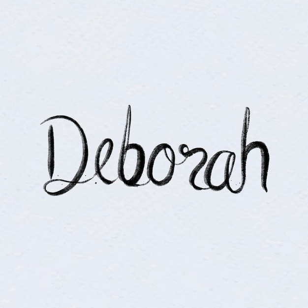 Vecteur gratuit typographie vectorielle de police deborah dessinée à la main