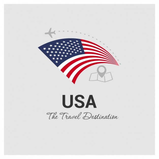 Vecteur gratuit usa voyage destinations illustration