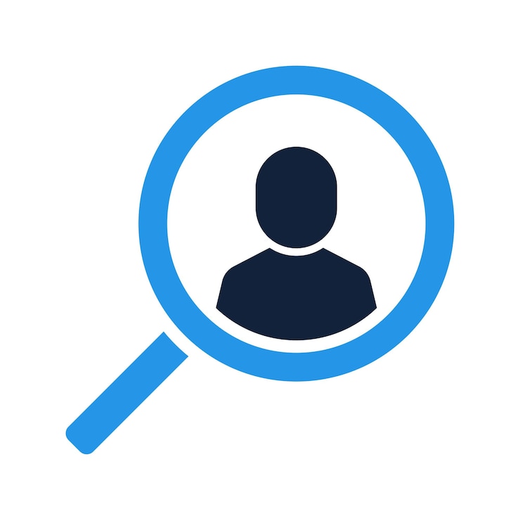 Vecteur gratuit utilisateur avec loupe
