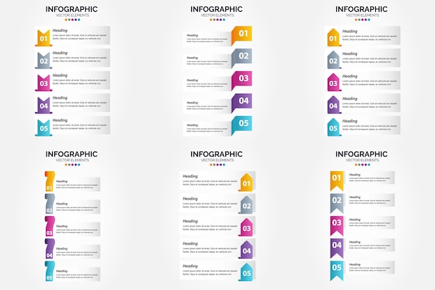 Utilisez Cet Ensemble D'infographies Vectorielles Pour Rendre Votre Publicité Dans Les Brochures, Dépliants Et Magazines Plus Efficace