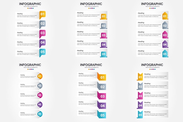 Utilisez Ces Illustrations Vectorielles Pour Créer De Belles Infographies Pour Les Brochures Publicitaires, Les Dépliants Et Les Magazines