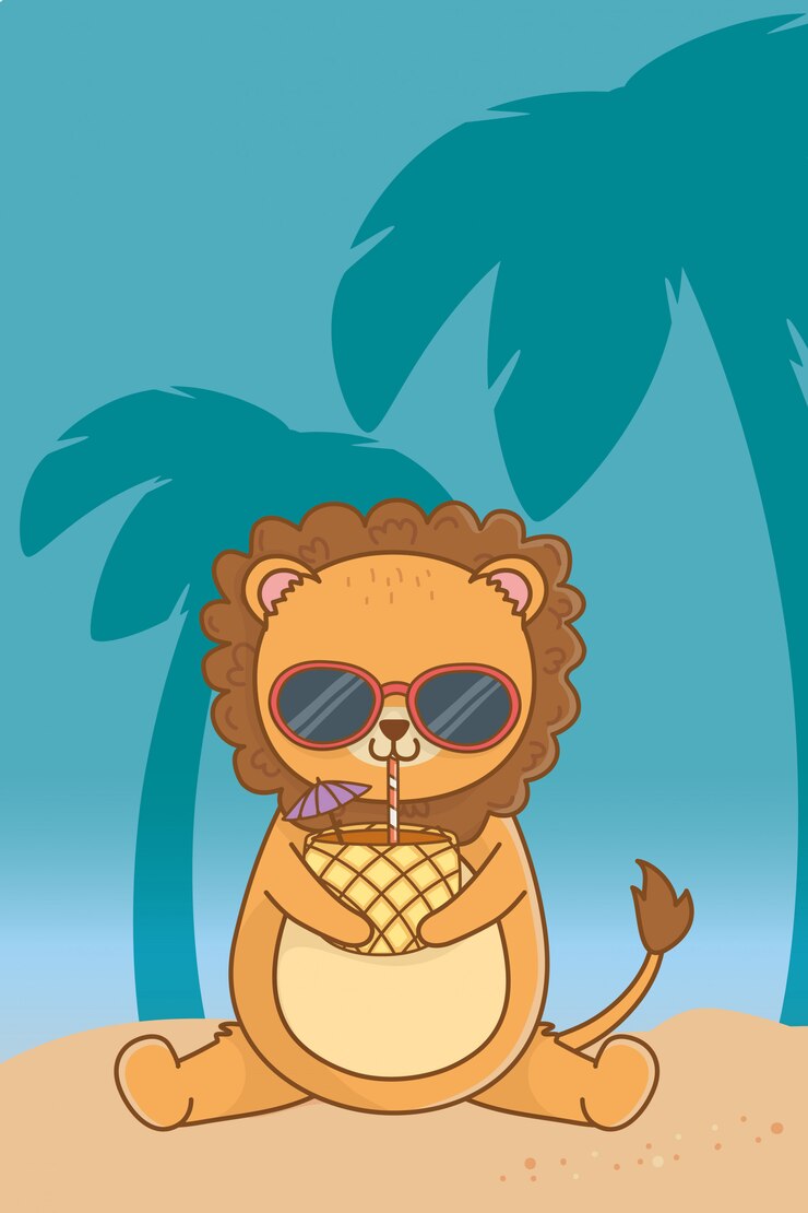 Vecteur gratuit vacances d&#39;été se détendre dessin animé