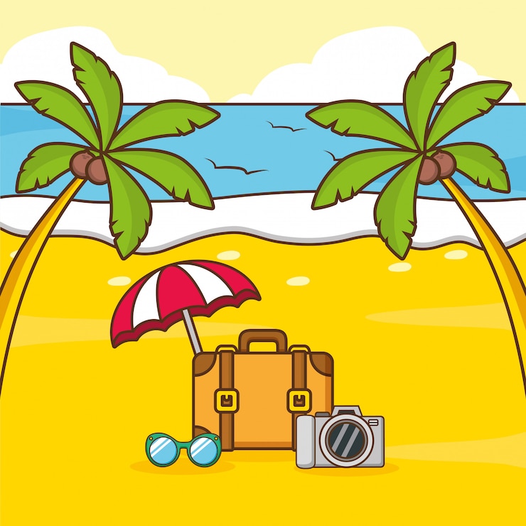 Vecteur gratuit vacances à la plage