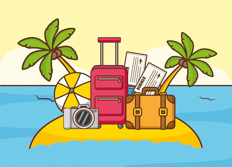 Vecteur gratuit vacances à la plage