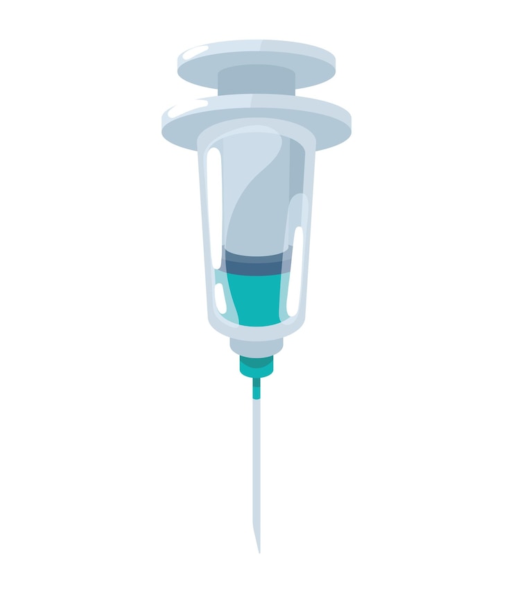 Vecteur gratuit vaccin médical médicament isolé illustration