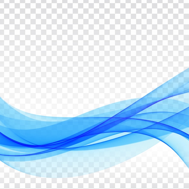Vecteur gratuit vague bleue transparente fond élégant