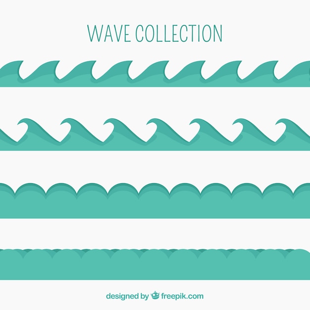 Vagues décoratives avec une variété de dessins