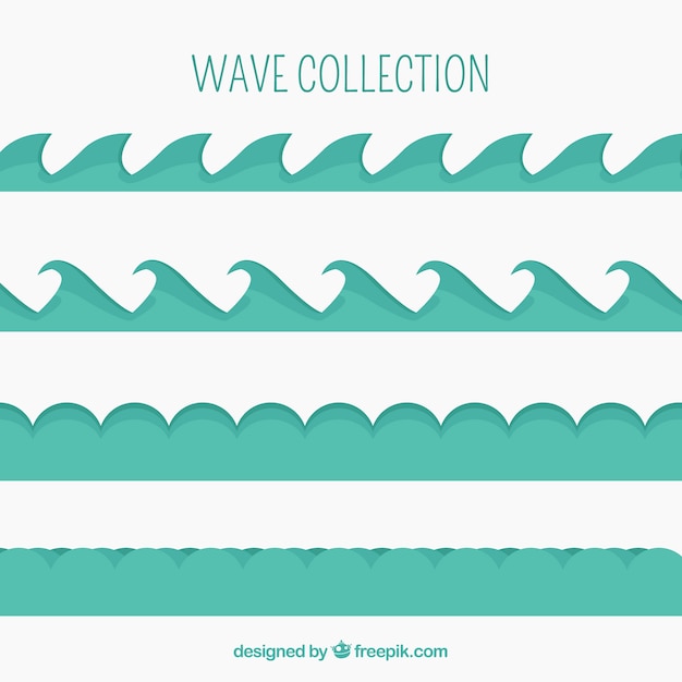 Vecteur gratuit vagues décoratives avec une variété de dessins